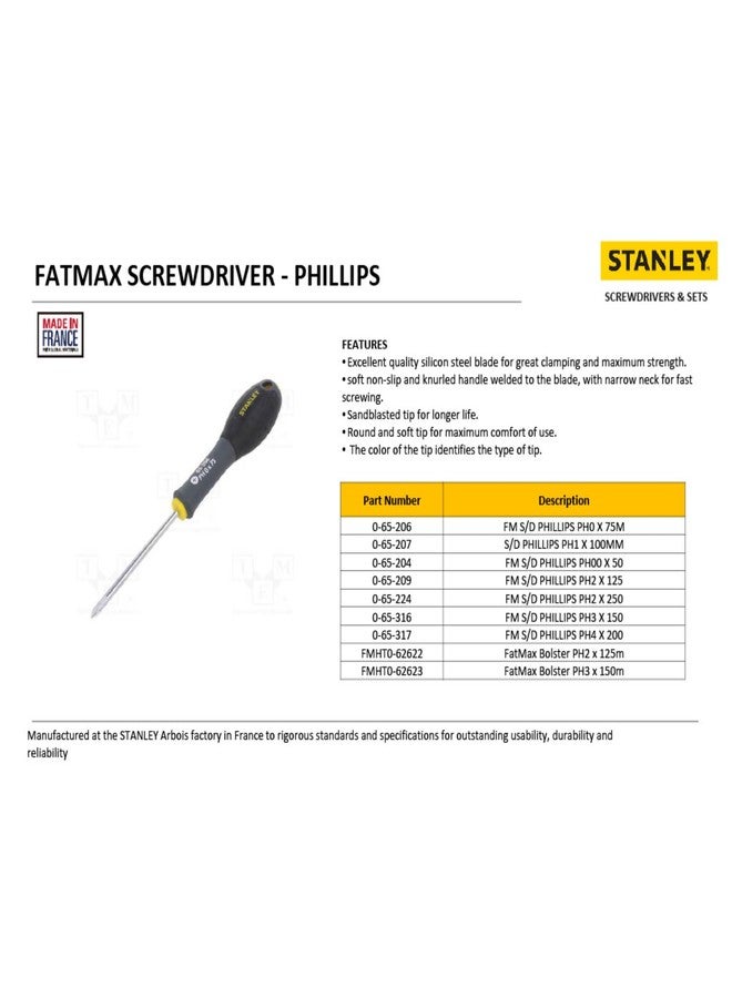 Stanley - FatMax مسند ستانلي FMHT0-62622 فاتماكس PH2 × 125 مم - Image 5